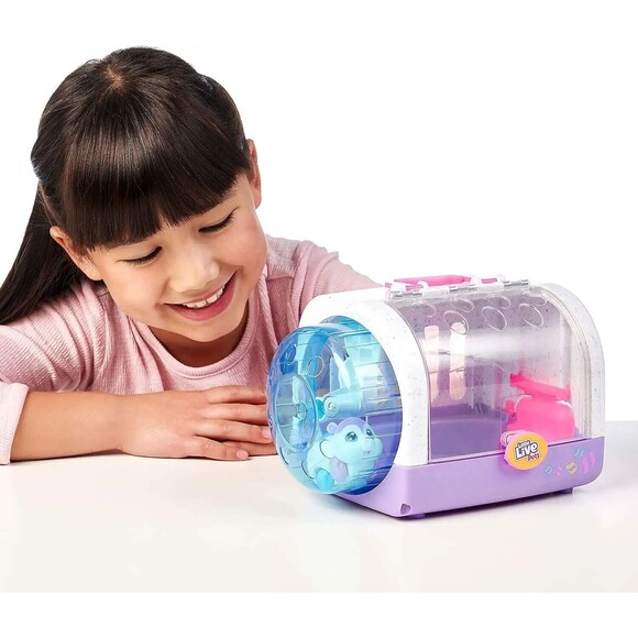 Little Live Pets Lil Hamster House Playset On The Go Pet Carrier Popmello Wheel - Picture 5 of 7